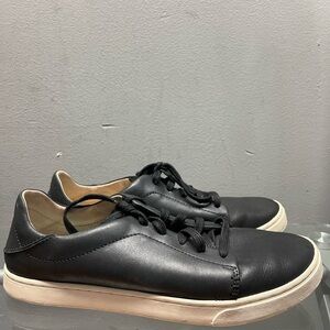 OLUKAI Black Leather Women’s Sneakers